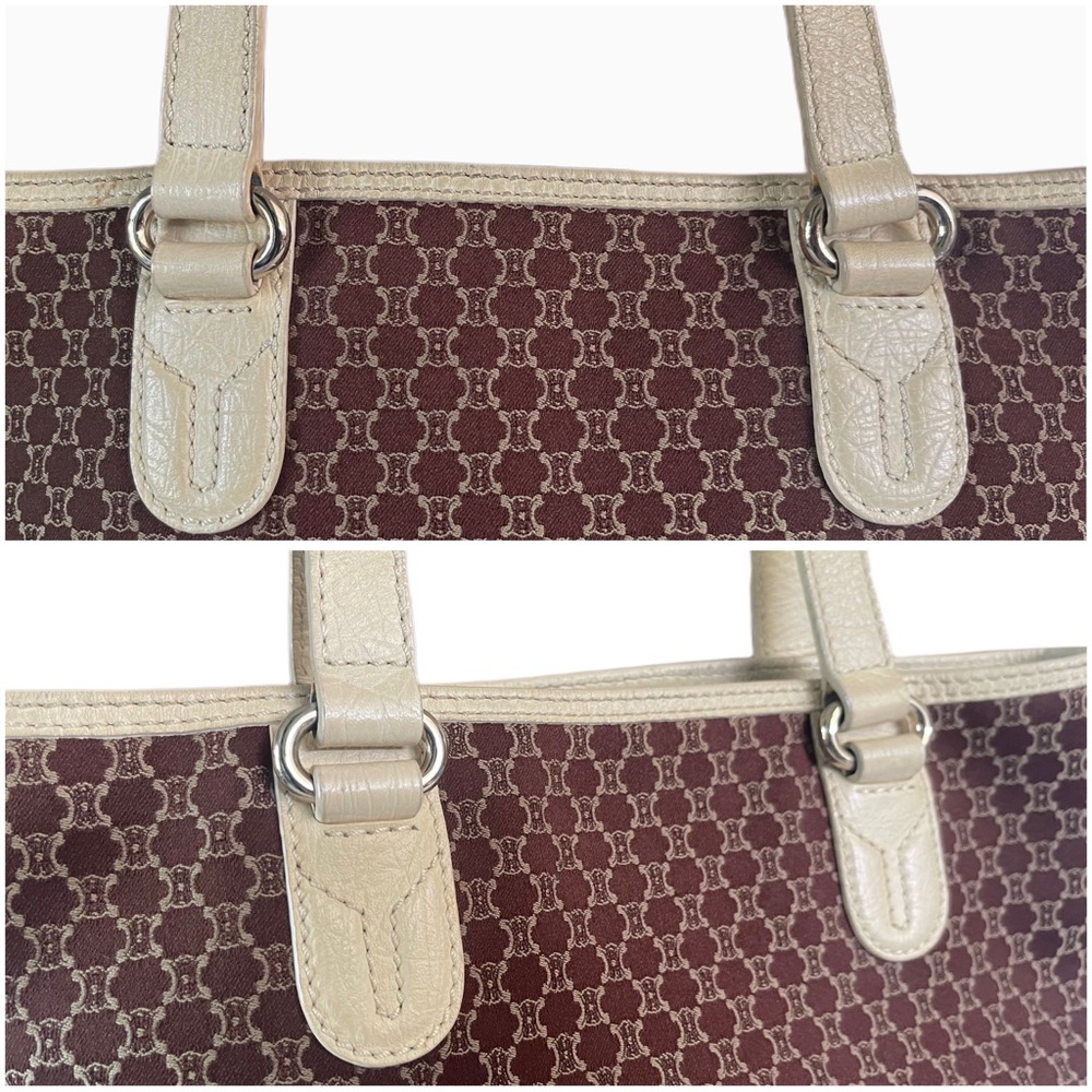 Vintage Rare Celine Macadam Small Brown Canvas Shoulder Bag - Picture 7 of 17